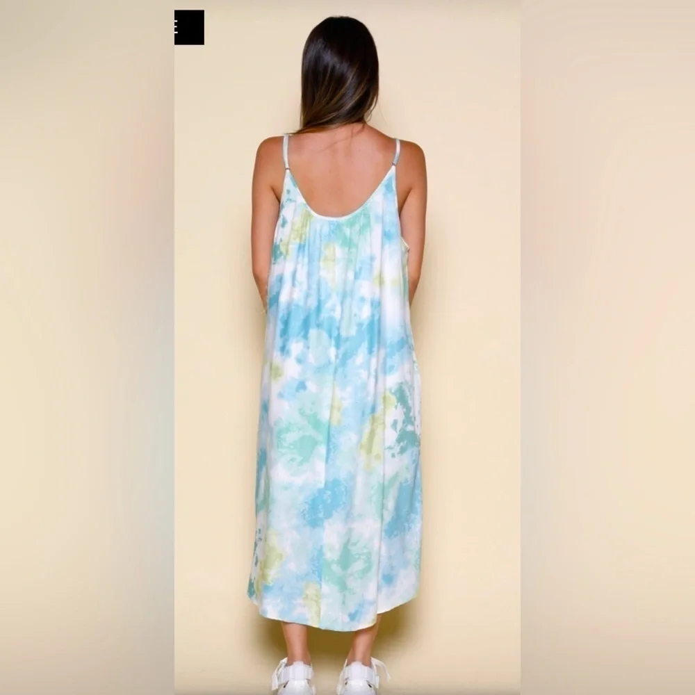 Millibon tie dye midi dress with adjustable straps - Picture 3 of 13